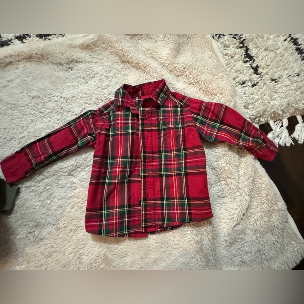 The Children's Place Red Plaid Kids Bottoms